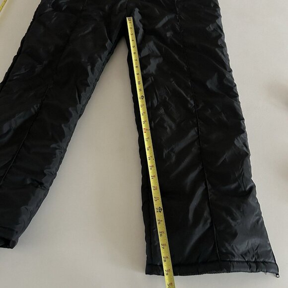 VTG Swiss Alps Outdoor Line Rugged Wear Black Ski Bib Pants Size L Waist 36 Goth - Picture 6 of 14